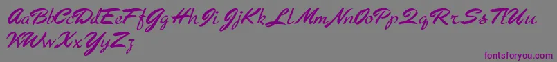 Шрифт Arresto – фиолетовые шрифты на сером фоне