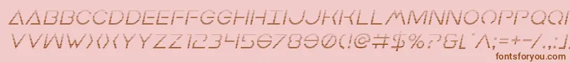 Police Earthorbitergradital – polices brunes sur fond rose