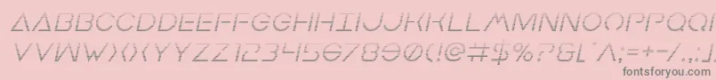 Earthorbitergradital-Schriftart – Graue Schriften auf rosa Hintergrund