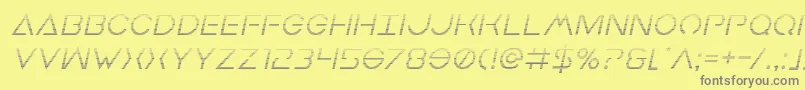 Earthorbitergradital Font – Gray Fonts on Yellow Background