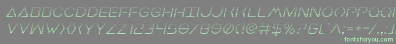 Earthorbitergradital-Schriftart – Grüne Schriften auf grauem Hintergrund