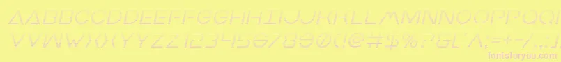 Earthorbitergradital Font – Pink Fonts on Yellow Background