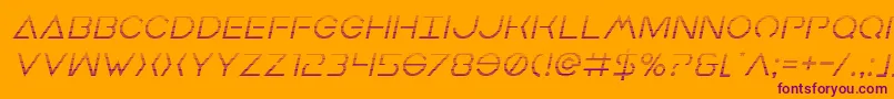 Earthorbitergradital Font – Purple Fonts on Orange Background