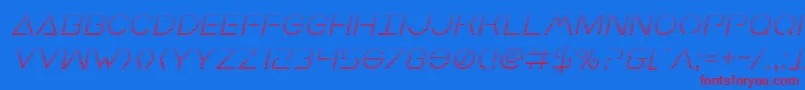 Earthorbitergradital Font – Red Fonts on Blue Background