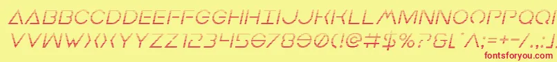 Earthorbitergradital Font – Red Fonts on Yellow Background