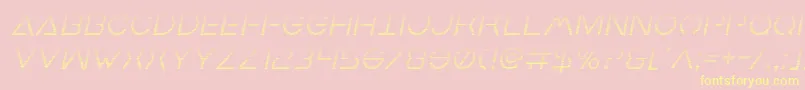 Earthorbitergradital Font – Yellow Fonts on Pink Background