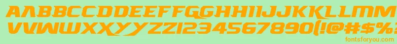 Borgsquadexpand Font – Orange Fonts on Green Background