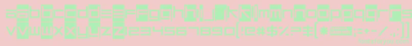 Unsteady Font – Green Fonts on Pink Background