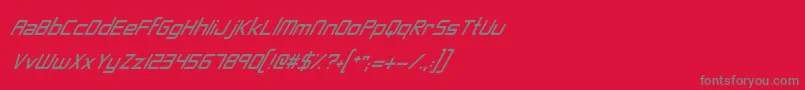 NeonNanoborgItalic Font – Gray Fonts on Red Background