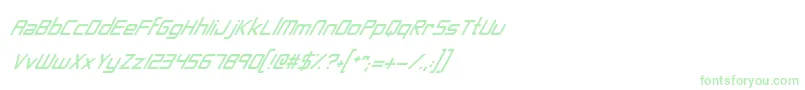 フォントNeonNanoborgItalic – 緑のフォント