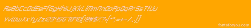 More about NeonNanoborgItalic Font NeonNanoborgItalic Font – Pink Fonts on Orange Background