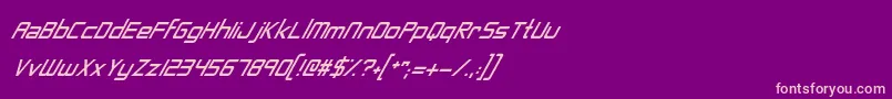 NeonNanoborgItalic Font – Pink Fonts on Purple Background