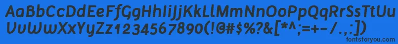 TelluralBoldItalic Font – Black Fonts on Blue Background