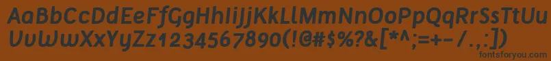TelluralBoldItalic Font – Black Fonts on Brown Background