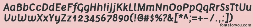 TelluralBoldItalic Font – Black Fonts on Pink Background