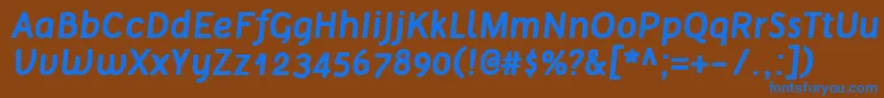TelluralBoldItalic Font – Blue Fonts on Brown Background