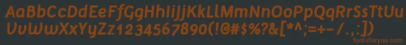 TelluralBoldItalic Font – Brown Fonts on Black Background
