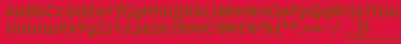 TelluralBoldItalic Font – Brown Fonts on Red Background
