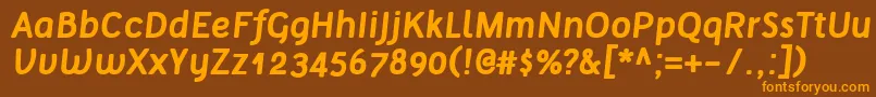 TelluralBoldItalic Font – Orange Fonts on Brown Background