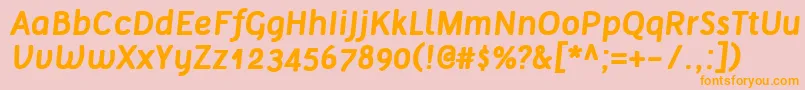 TelluralBoldItalic Font – Orange Fonts on Pink Background
