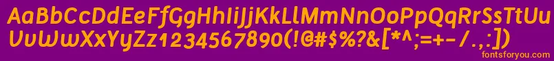 TelluralBoldItalic Font – Orange Fonts on Purple Background