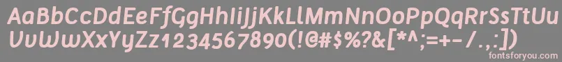 TelluralBoldItalic Font – Pink Fonts on Gray Background