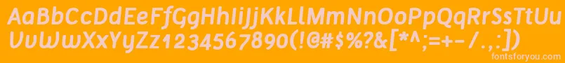 TelluralBoldItalic Font – Pink Fonts on Orange Background