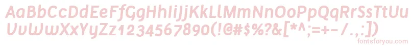 TelluralBoldItalic Font – Pink Fonts on White Background