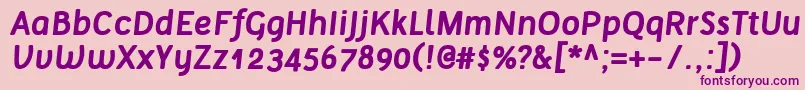TelluralBoldItalic Font – Purple Fonts on Pink Background