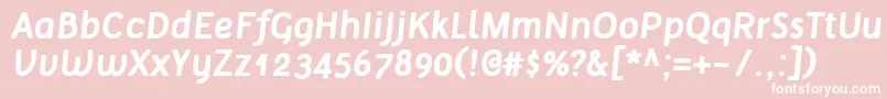 TelluralBoldItalic Font – White Fonts on Pink Background