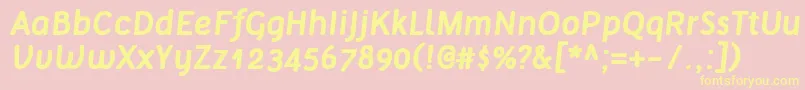 TelluralBoldItalic Font – Yellow Fonts on Pink Background