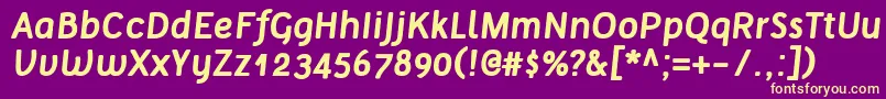 TelluralBoldItalic Font – Yellow Fonts on Purple Background