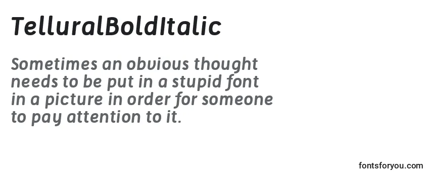 TelluralBoldItalic-fontti