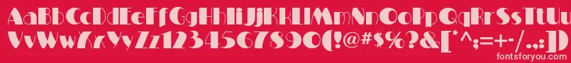 Milton Font – Pink Fonts on Red Background