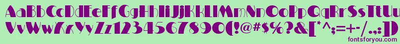 Milton-fontti – violetit fontit vihreällä taustalla