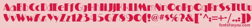 Milton-Schriftart – Rote Schriften auf rosa Hintergrund
