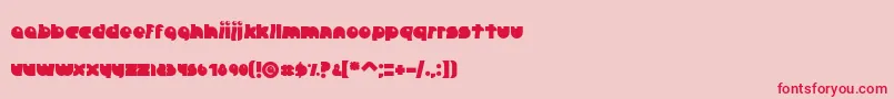 フォントCrazyDiamond – ピンクの背景に赤い文字