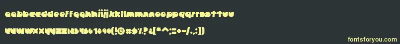 フォントCrazyDiamond – 黒い背景に黄色の文字