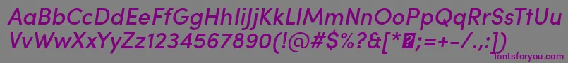 fuente SofiaProMediumItalic – Fuentes Moradas Sobre Fondo Gris