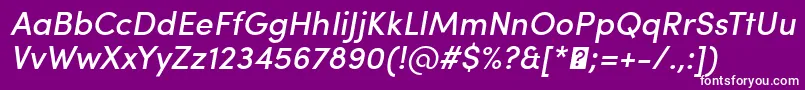 fuente SofiaProMediumItalic – Fuentes Blancas Sobre Fondo Morado