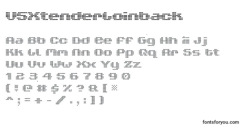 Fuente V5XtenderLoinback - alfabeto, números, caracteres especiales