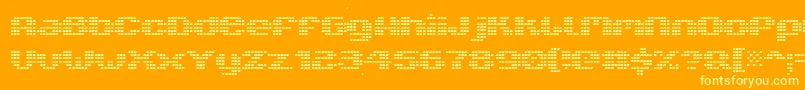 V5XtenderLoinback Font – Yellow Fonts on Orange Background