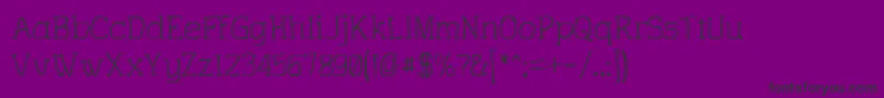 CharringtonRoughened-Schriftart – Schwarze Schriften auf violettem Hintergrund