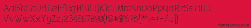 CharringtonRoughened Font – Black Fonts on Red Background