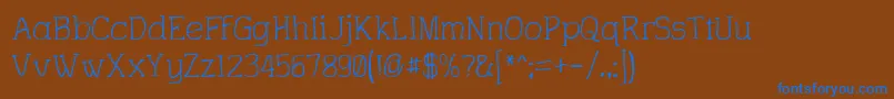 CharringtonRoughened Font – Blue Fonts on Brown Background