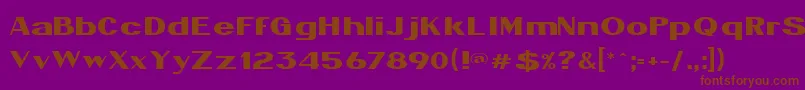 EnergyRegular Font – Brown Fonts on Purple Background