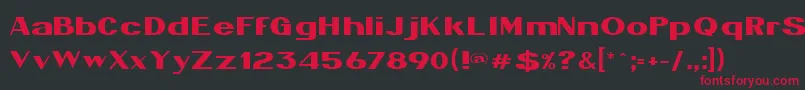 EnergyRegular Font – Red Fonts on Black Background