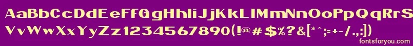 EnergyRegular Font – Yellow Fonts on Purple Background