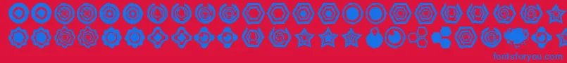 DingbatzFormz2Dsg Font – Blue Fonts on Red Background