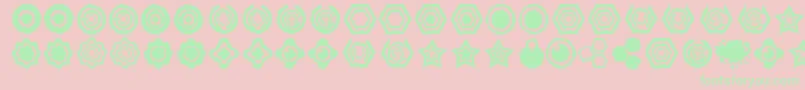 DingbatzFormz2Dsg Font – Green Fonts on Pink Background